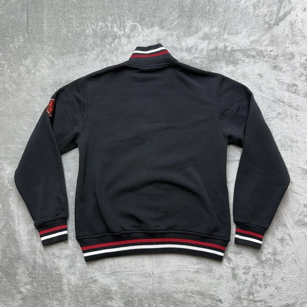 Italy Firenze Black And Red Full Zip Jacket Size Small